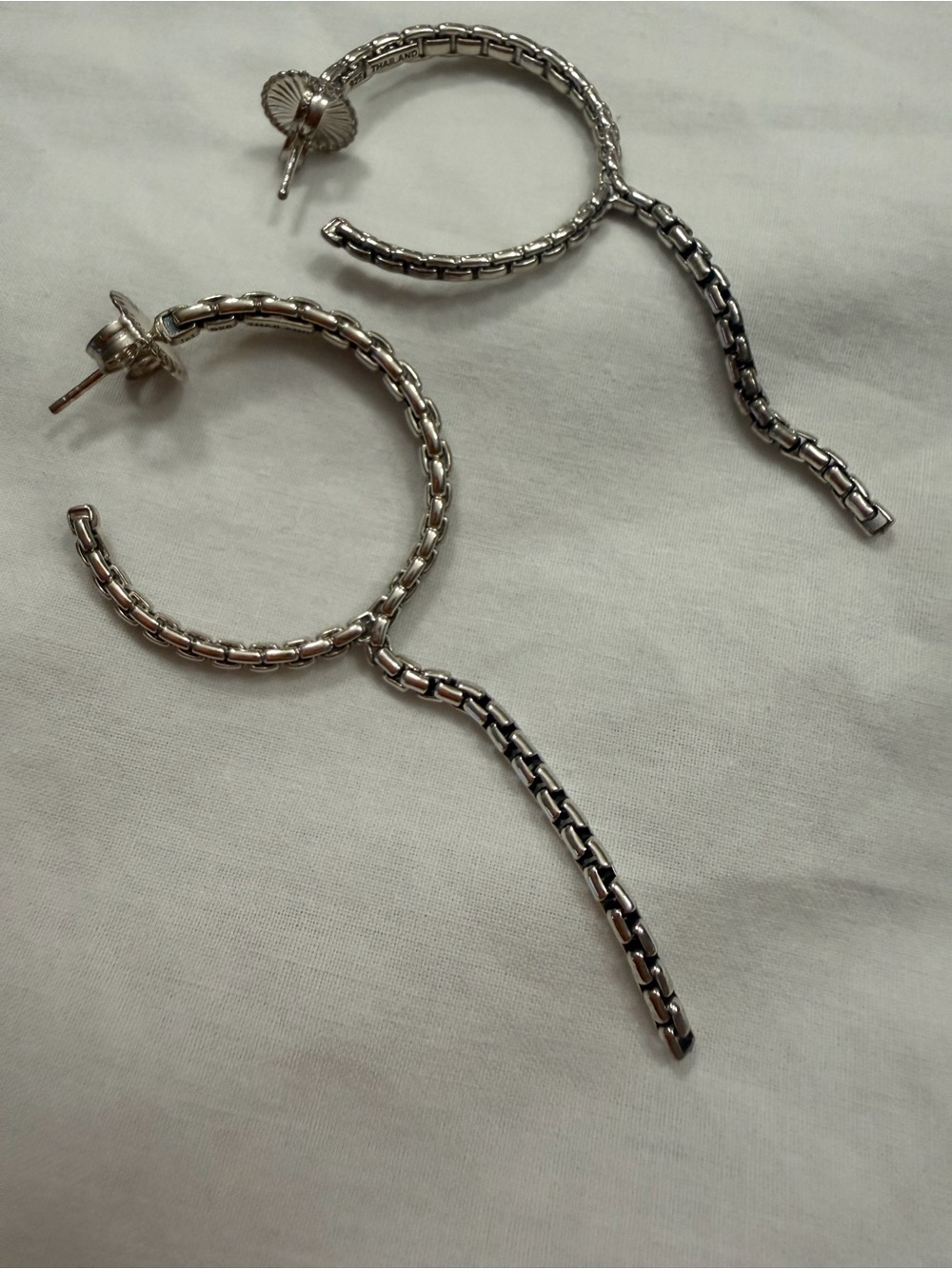 Jai John Hardy Sterling 925 Box chain Earrings